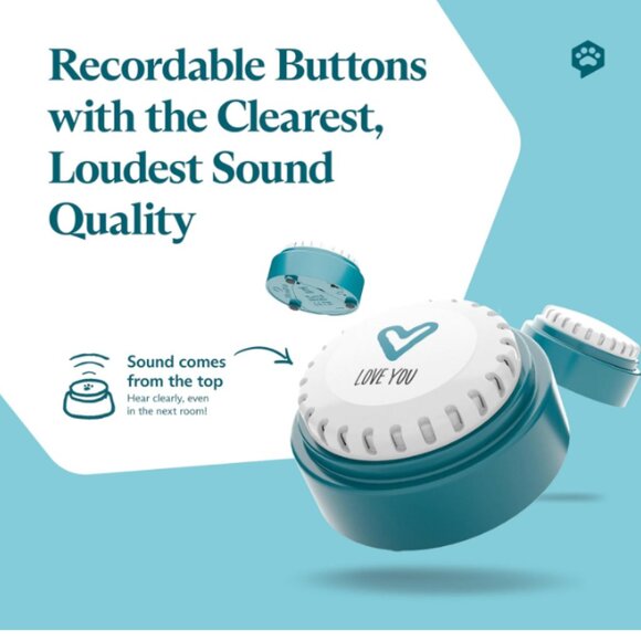 FluentPet Speak Up! Get Started Kit 6 Recordable Buttons w/Pre-Installed Battery - Picture 6 of 10